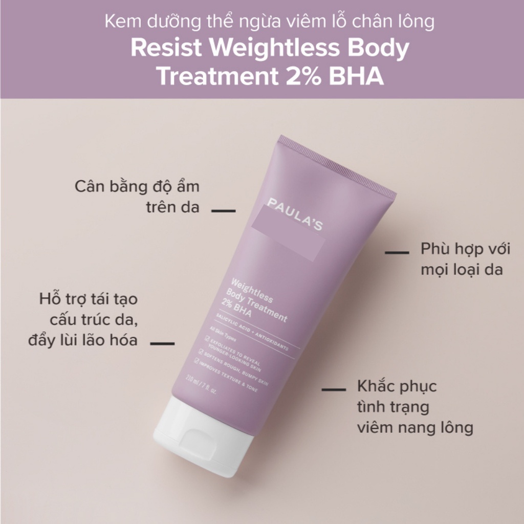 Kem dưỡng thể sáng da giảm mụn Paula Body Treatment AHA / BHA