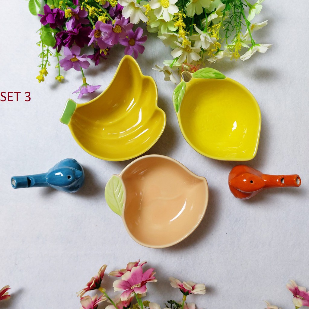 [TẶNG QUÀ] SÉT ĂN DẶM BÁT SỨ CAO CẤP ĐÁNG YÊU CHO BÉ