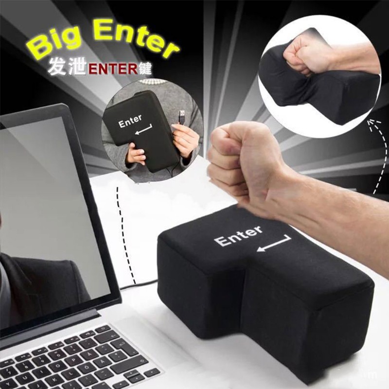 Gối xả stress đa năng hình dấu Enter dễ thương