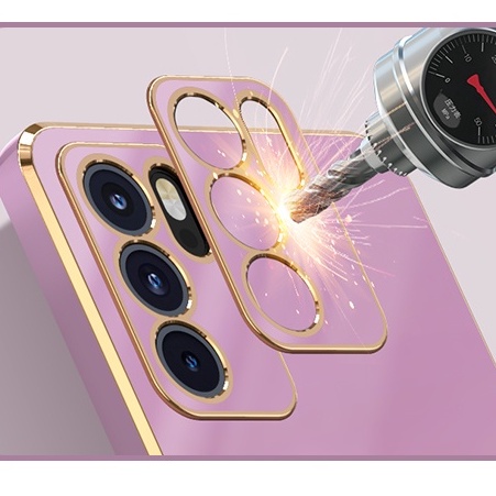 Ốp lưng Silicon mạ vàng cho Oppo Reno 6z 5g Reno6 5g Reno5 Reno4 ốp điện thoại dẻo chống sốc