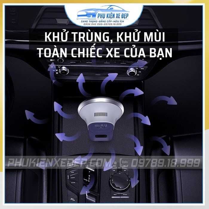 Máy Khử Mùi Ô Tô - Máy Khử Khuẩn Ô Tô ⚡HÀNG CAO CẤP⚡ Ozone Rock Space Sterilizer Dùng Trên Ô Tô, Nhà Tắm, Phòng Ăn