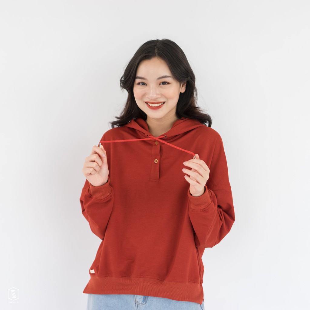 Áo Nỉ Có Mũ Nữ SSSTUTTER Pin Hoodie