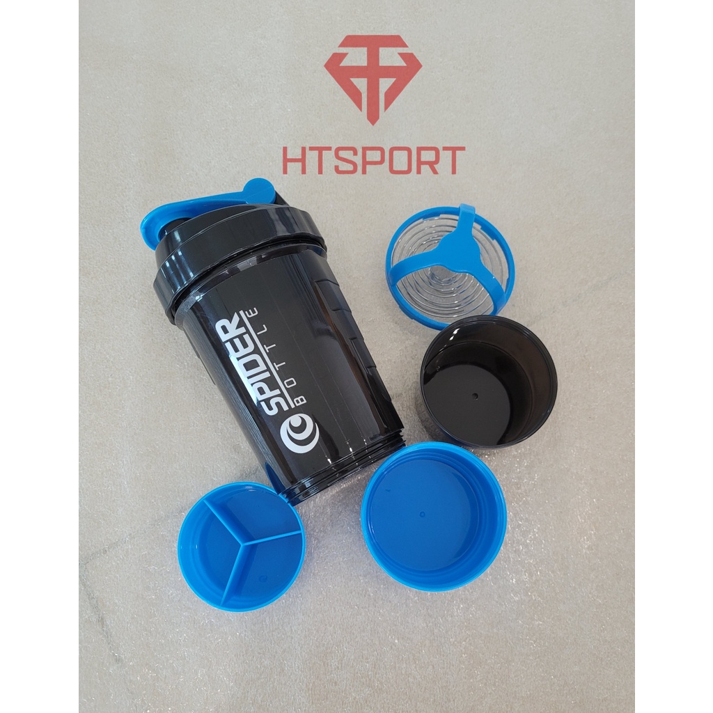 Bình lắc, bình nước tập Gym WheyShaker 3 ngăn tiện lợi, bình nước dành cho dân tập GYM, bình 3 ngăn