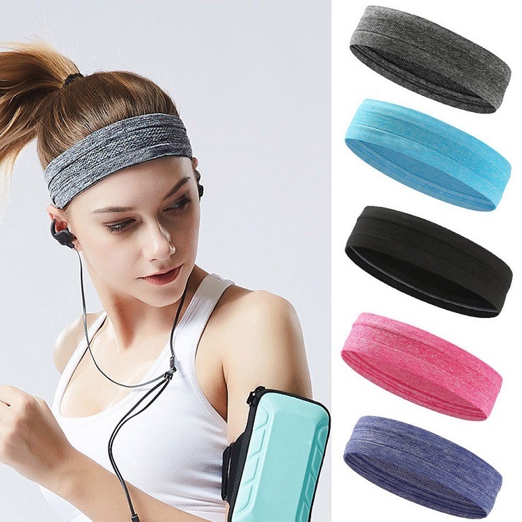 Băng đô thể thao Headband thấm mồ hôi trán băng đầu chạy bộ cầu lông Tennis tập Gym nam nữ