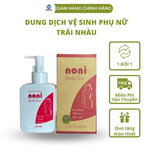 Dung dịch vệ sinh phụ nữ trái nhàu Adeva Noni làm sạch dịu nhẹ, an toàn cho da nhạy cảm, mẹ bầu