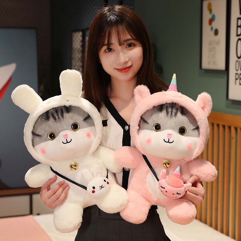 🐱Chú Mèo Dễ Thương🐱Mèo dễ thương Đồ chơi sang trọng đáng yêu Cosplay Unicorn Khủng long Thỏ Plushie Búp bê Nhồi bông Gối mềm