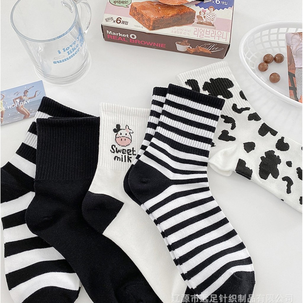 TẤT BÒ SỮA cổ cao mềm mịn SUPER