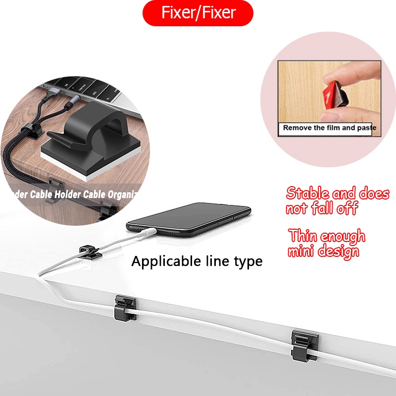 Set 10 kẹp giữ cố định dây cáp gắn tường đa năng tiện dụng