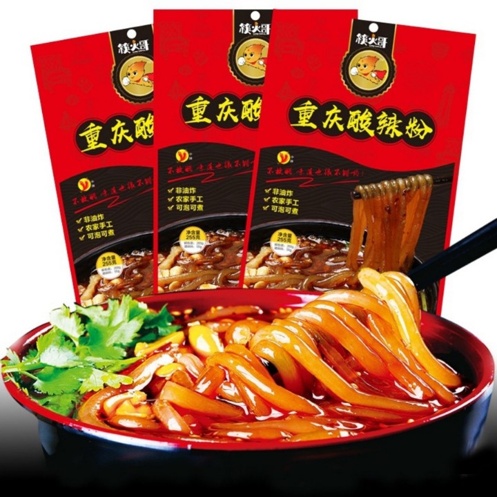 Mì khoai lang chua cay ăn liền hương vị Tứ Xuyên gói 255gr( hàng có sẵn) | BigBuy360 - bigbuy360.vn