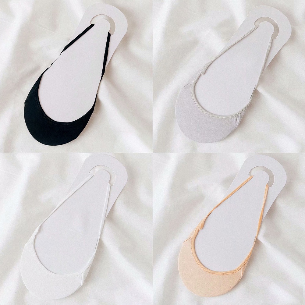 Vớ Cotton Mỏng Cổ Thấp Màu Trơn Chống Trượt Thời Trang Mùa Hè Cho Nữ