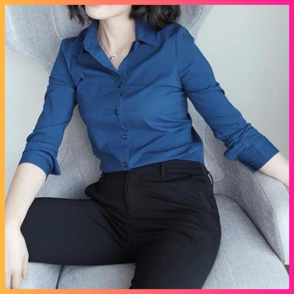 Áo Sơ Mi Nữ Dài Tay, Sơ Mi Trắng Công Sở Dáng Chiết Eo Cực Đẹp, Chất Vải Kate Mềm Đẹp Form Chuẩn Moon.My | BigBuy360 - bigbuy360.vn