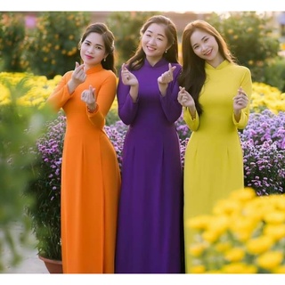 Áo dài trơn 4 tà đủ màu bền màu bền mẫu - Áo Dài Đan Linh