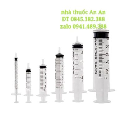 Hộp 100 cái Bơm kim tiêm y tế 1ml 3ml 5cc 10cc 20ml , vô trùng, xilanh sử dụng một lần