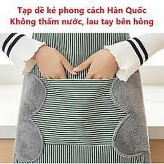 Tạp Dề Cao Cấp Họa Tiết Kẻ Sọc màu xanh