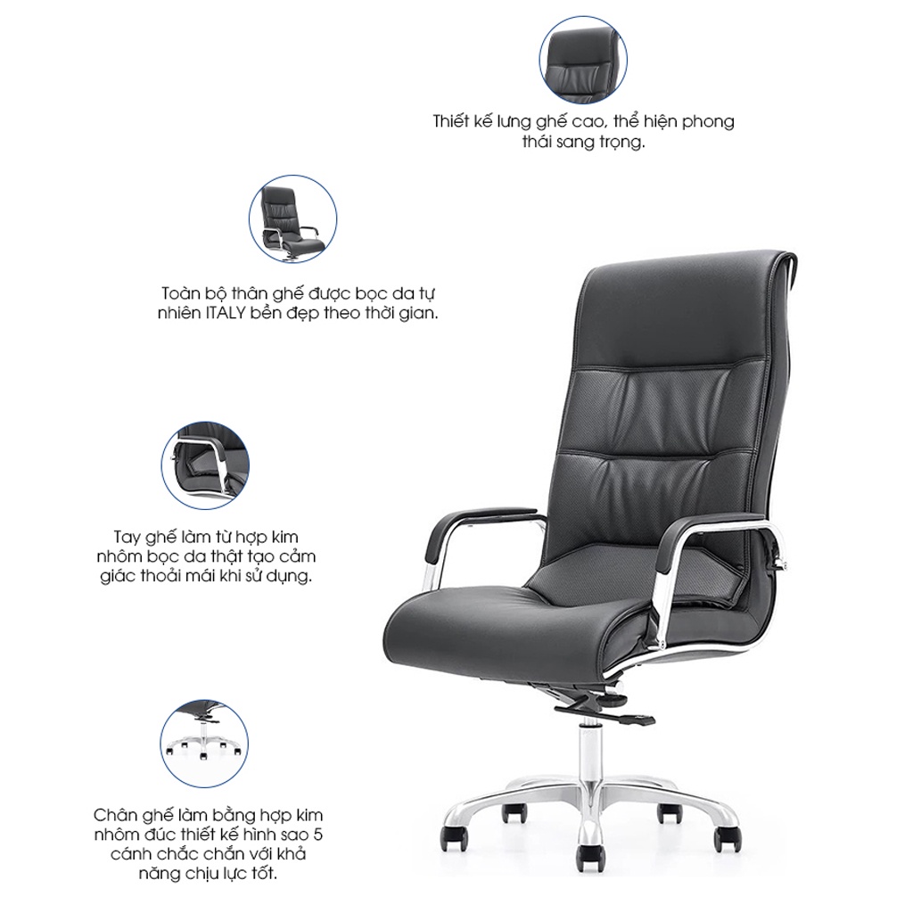 Ghế lãnh đạo GOVI Passo PA-322A Da PU cao cấp