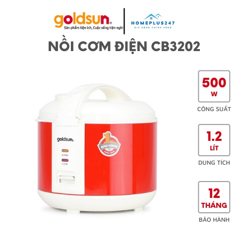 Nồi cơm điện văn phòng đa năng mini nhỏ thông minh 1 – 3 người, nồi điện đa năng GOLDSUN CB3202 – Bảo hành 12 tháng