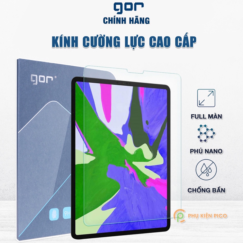 Kính cường lực chính hãng Gor độ cứng 9H full màn hình cho Ipad Pro 11 inch 2020