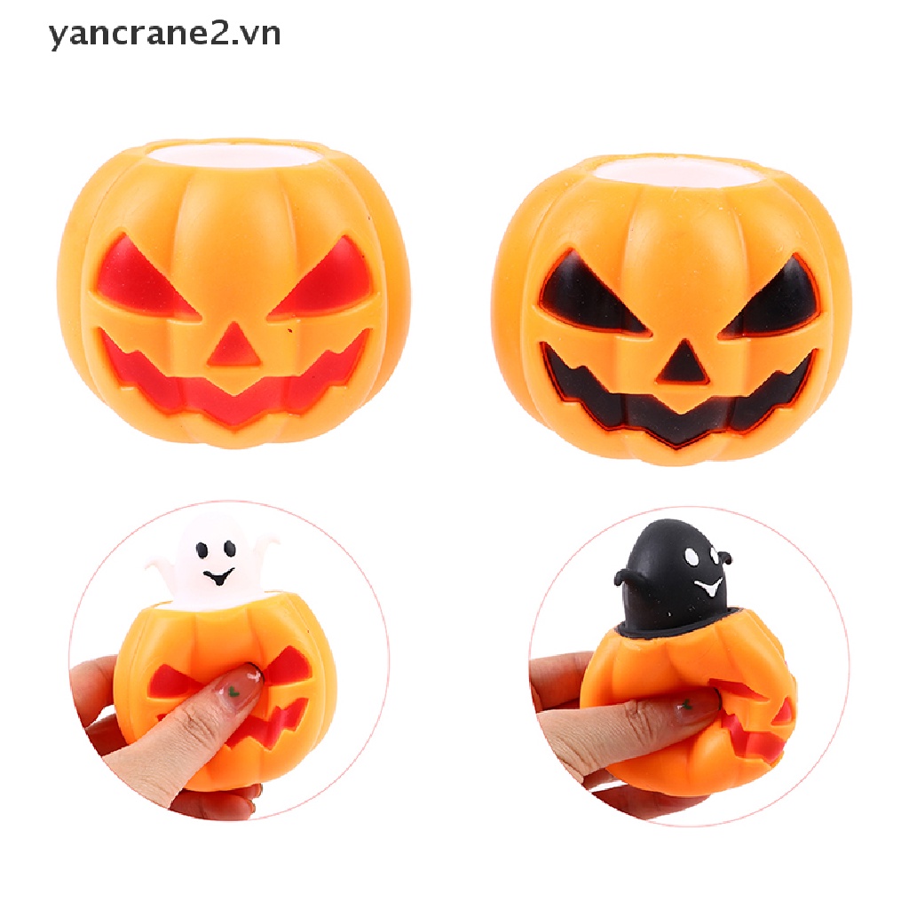 Đồ Chơi Nắn Bóp Hình Trái Bí Ngô Halloween Giảm Căng Thẳng {yancrane2.vn}