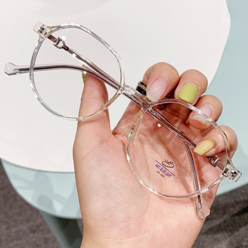 Mắt Kính Hình Oval Chống Ánh Sáng Xanh Phong Cách Retro Thời Trang