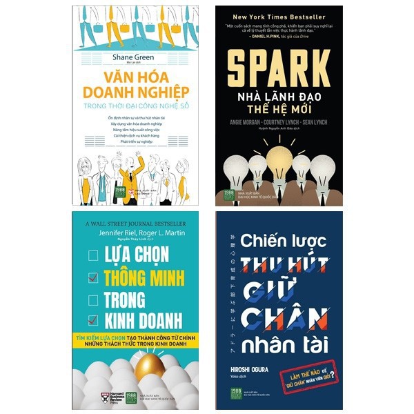 Sách - Lẻ, Combo 4 Cuốn Lựa Chọn Thông Minh Trong Kinh Doanh + SPARK + Chiến Lược Thu Hút Giữ Chân Nhân Tài + Văn Hóa DN
