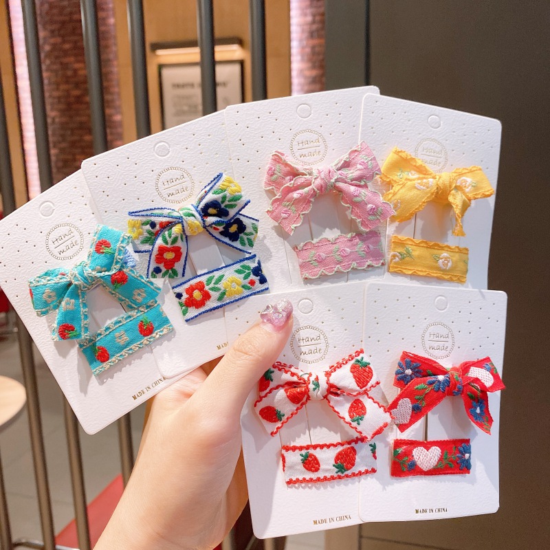 Set 2 Kẹp Tóc Đáng Yêu Nhiều Màu Sắc Tùy Chọn Cho Bé Gái