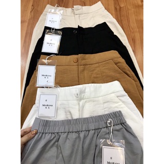 Quần baggy kiêu nhật cúc khoá chun lưng