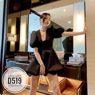Bigsize Đầm gấm D519
