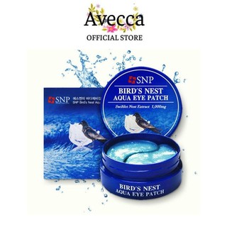 Mặt Nạ Chống Lão Hóa, Giảm Thâm Quầng, Bọng Mắt Tinh Chất Tổ Yến SNP Bird's Nest Hàn Quốc Hộp 60 Miếng