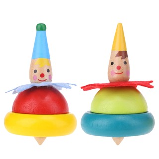 Đồ chơi con quay hình chú hề bằng gỗ