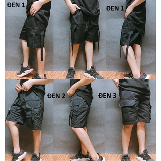 Quần short túi hộp phối dây