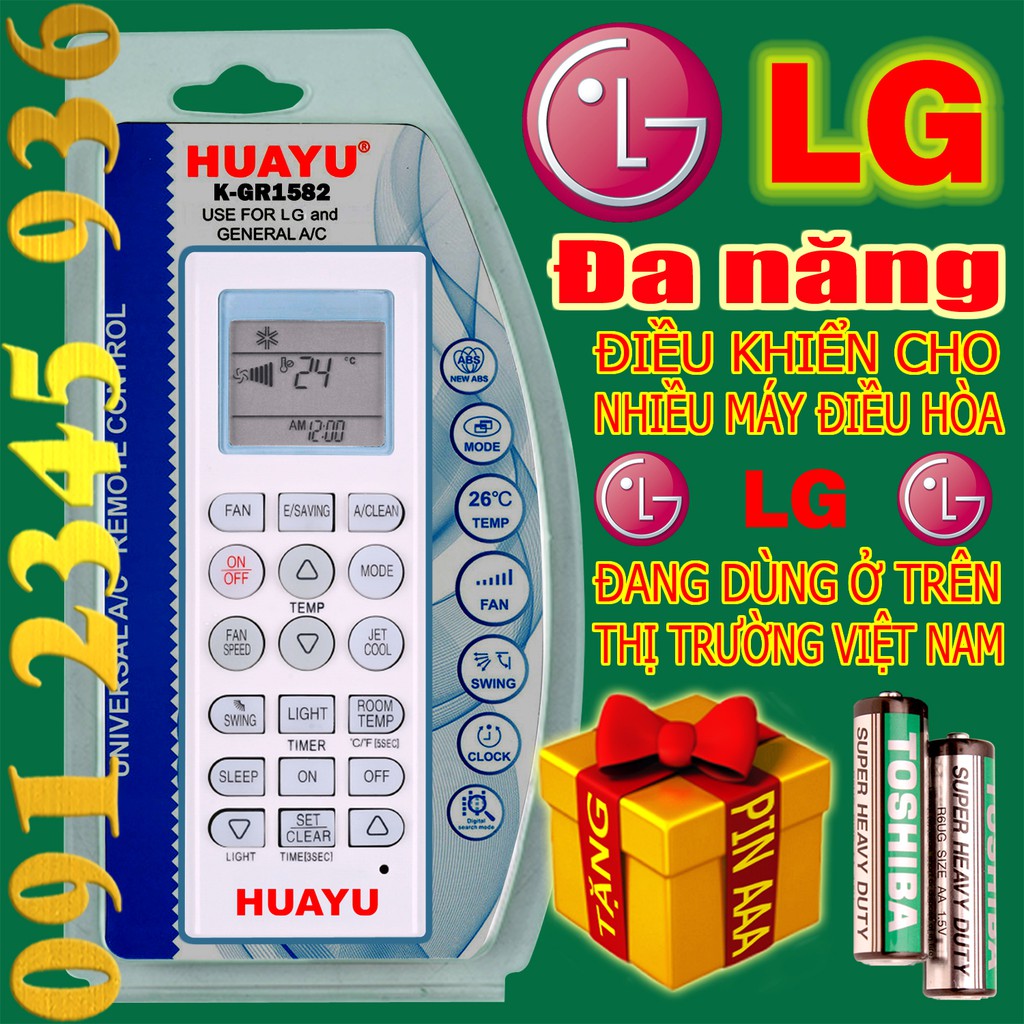 Remote Điều khiển Điều hòa Máy lạnh LG "ĐA NĂNG". (Mẫu số 11)