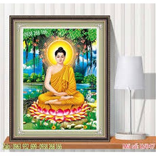 Tranh đính đá phật thích ca 50x65cm chưa đính - lv047