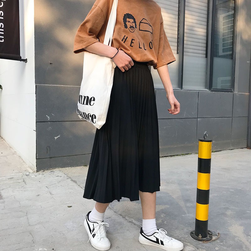 (HÀNG SẴN) Chân váy dài Xếp ly Vintage - Kèm ảnh thật | BigBuy360 - bigbuy360.vn