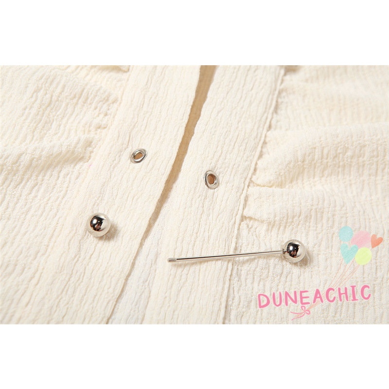 DUNEA Áo Sơ Mi Dài Tay Cổ Bẻ Xinh Xắn Dành Cho Nữ