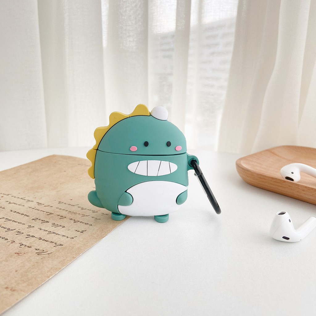 Tặng kèm móc treo- Case airpod 1 2 3 Pro Rồng Night Fury, Totoro, Mèo Shiba, Dinosaur  Vỏ bao ốp Airpods không dây