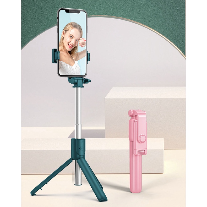 GẬY CHỤP HÌNH R1S 3 CHÂN TÍCH HỢP ĐÈN LED SELFIE + REMOTE CHỤP HÌNH