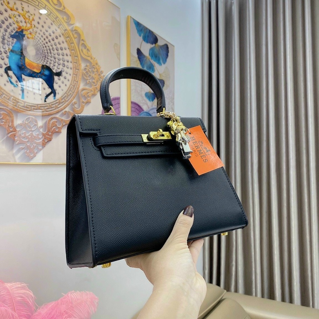 Túi kely size 25 Túi xách Nữ Hermess Dáng Cao Tặng Kèm Khăn,Có Dây Dài Đeo Chéo Cực Xinh