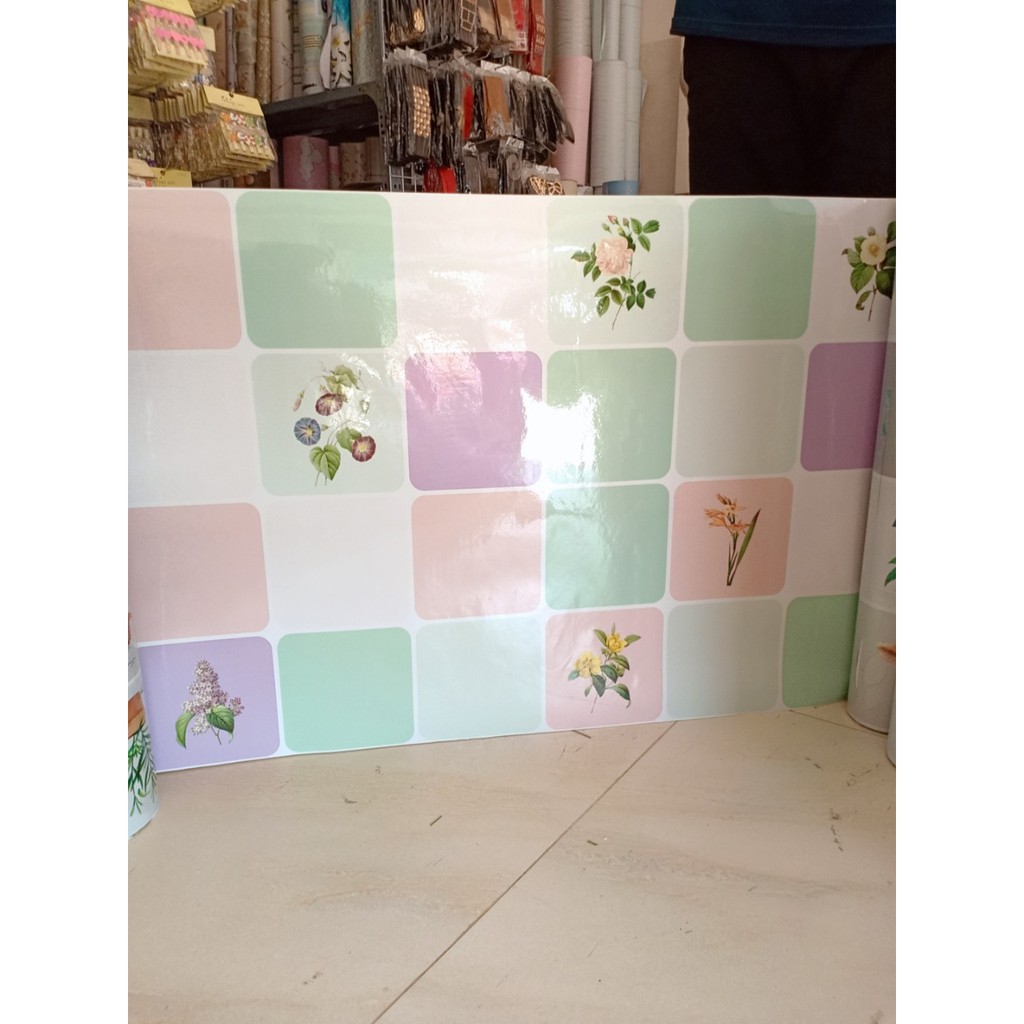 Decal dán bếp tráng nhôm cách nhiệt hoa ly vàng khổ 60cm