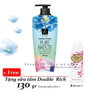 ELastine - Dầu gội Pure Breeze 600 ml + Tặng sữa tắm Double Rich 130 gr