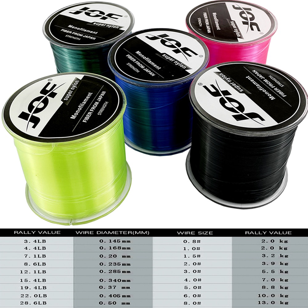 Cuộn Dây Câu Cá Siêu Bền 3.4~28.6lb 500m