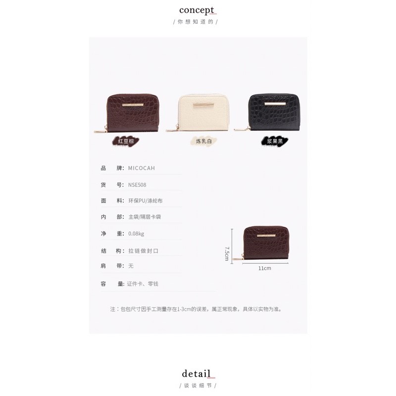 [Mã FATHANG5 giảm 10K đơn 50K] Hàng od- Ví Micocah nhiều ngăn khoá kéo | BigBuy360 - bigbuy360.vn