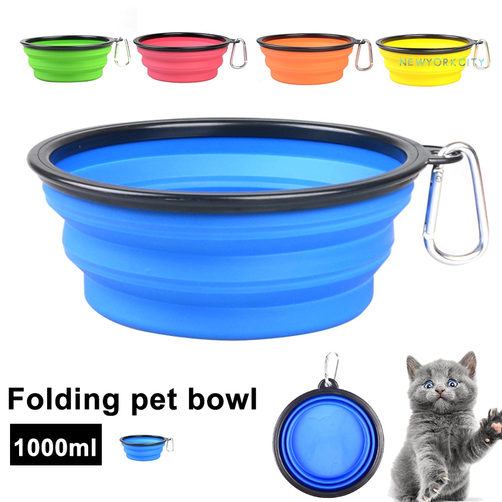 Hộp Đựng Thức Ăn Cho Thú Cưng Bằng Silicone 1000ml