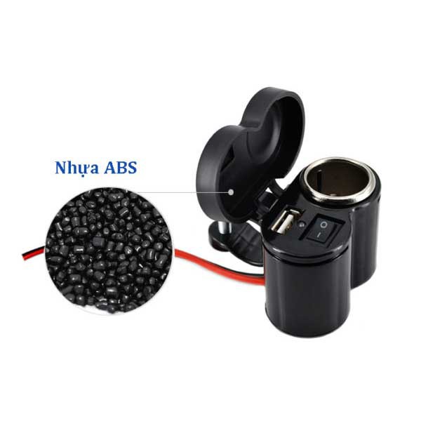 Bộ chế sạc điện thoại trên xe máy tiện ích