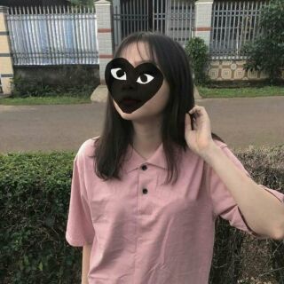Polo basic unisex - thun hồng trơn cổ bẻ