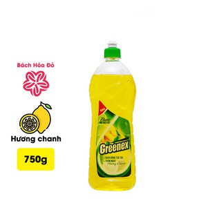 Combo 2 chai Nước rửa chén GREENEX chai 750gr - Hương Chanh