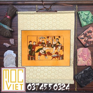 Tranh Đông Hồ Bịt Mắt Bắt Dê