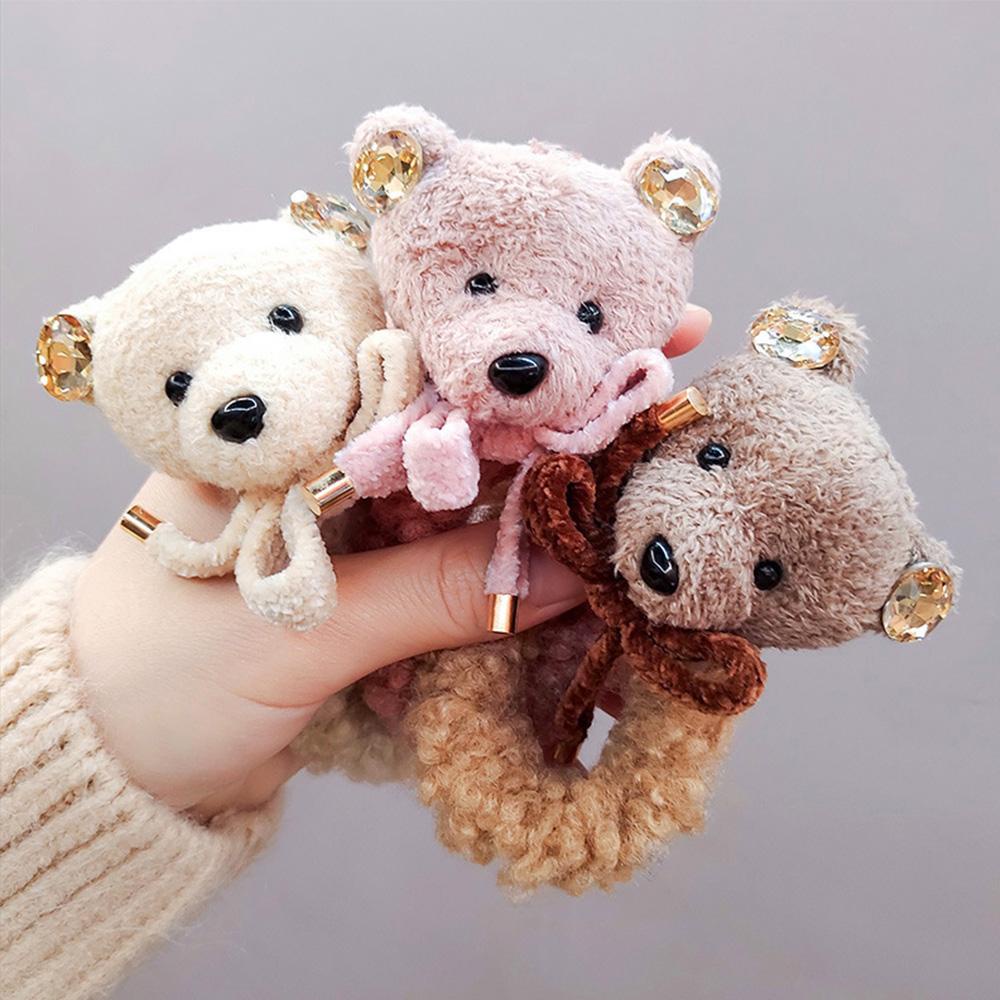 Dây Cột Tóc Hình Gấu Bông Dễ Thương Cho Nữ|Dây Cao Su Cột Tóc Chuyên Dụng Chất Lượng Cao