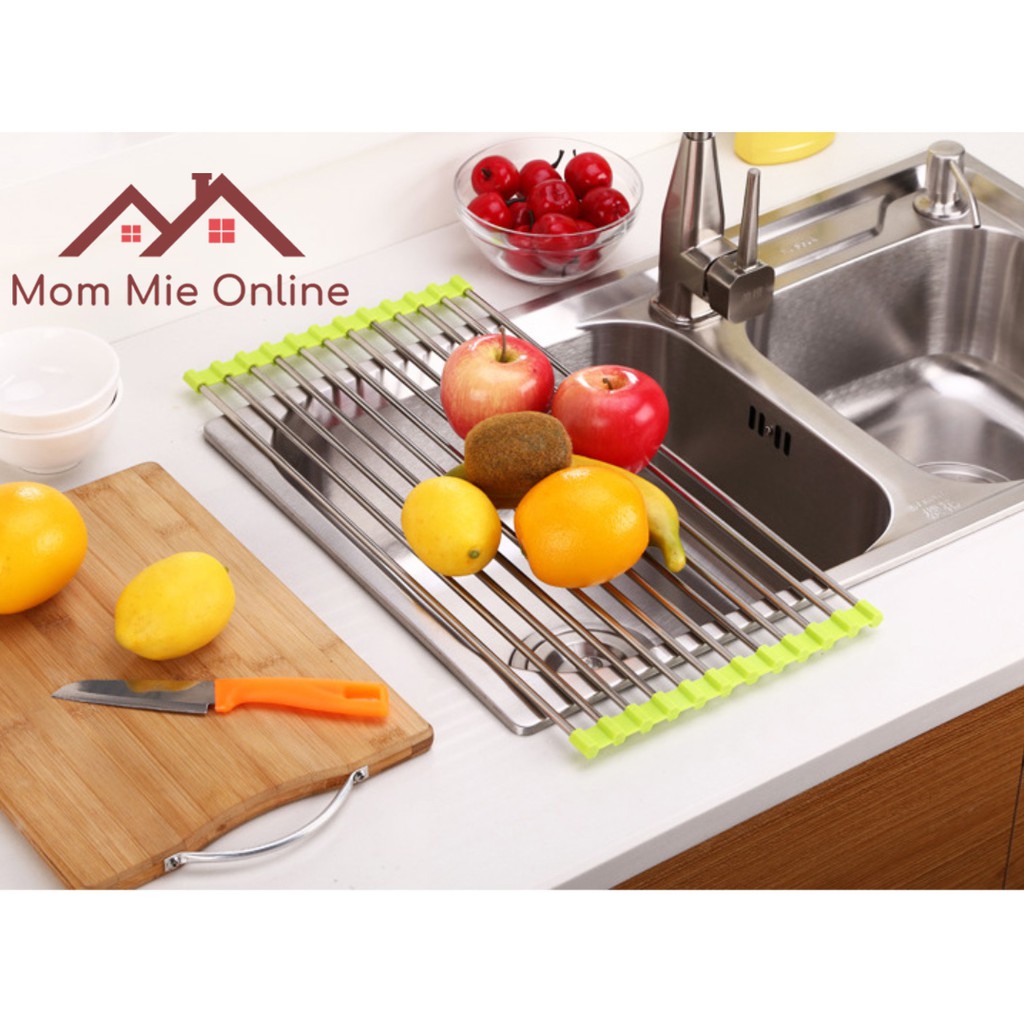 Kệ inox để bồn rửa chén loại lớn 47x23.5cm - M102