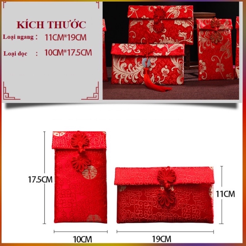 Bao Lì Xì Tết Lụa M05 Sang Trọng