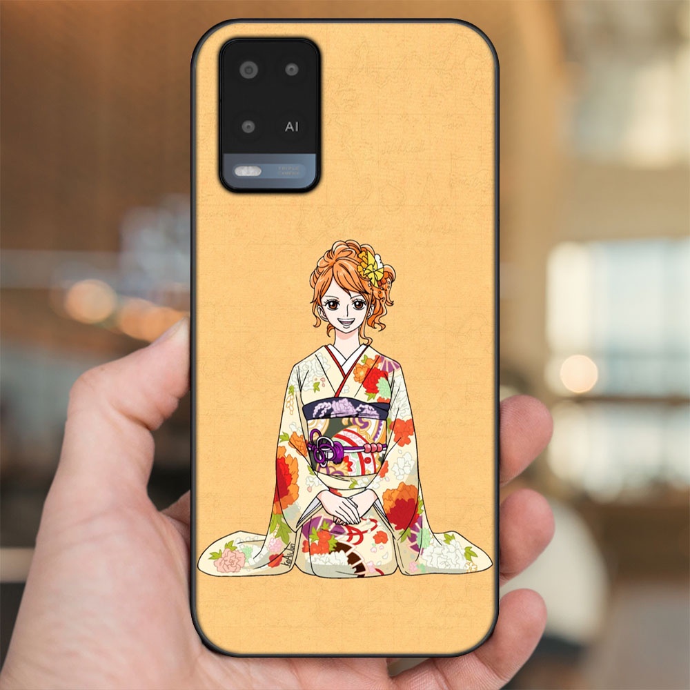 Ốp lưng Oppo A54 4G, A54 5G viền đen in hình Nami One Piece Đảo Hải Tặc